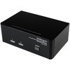 2ポート デュアルディスプレイ(DVI & VGA)対応USB接続KVMスイッチ/PCパソコンCPU切替器(オーディオ対応/USB2.0ハブ付) StarTech.com