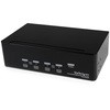 4ポート デュアルDVIモニター対応USB接続KVMスイッチ/PCパソコンCPU切替器 オーディオ対応/USBハブ搭載 StarTech.com