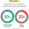ACDC-PD0465BK ACアダプター ノートPC用 Type-C PD対応 ケーブル一体型 パソコン充電器 2m エレコム 46282819