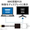 AD-HDMIVGABK2 変換アダプタ HDMI-VGA HDMI[オス] - VGA(D-Sub 15pin)[メス] 約0.15m エレコム 46282837