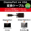 CAC-DPVGA20BK Displayport変換ケーブル ディスプレイポート-VGA(D-sub15ピン) ブラック エレコム 46283056