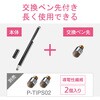 P-TPMCF01BK スマートフォン用タッチペン/マグネットキャップ/導電繊維タイプ エレコム 46284438