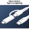 500-IPLM034W-1 USB TypeC�P�[�u�� USB2.0 ���C�g�j���O�ϊ��A�_�v�^�t�� �T�����_�C���N�g 46361345