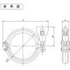 13MHHM-LW SUS304 クランプバンド (手締め) SUS304 トーステ 46630965