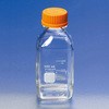 広口メジューム瓶 角型 IWAKI ネジ口瓶/スクリュー瓶/規格瓶/軟膏瓶 