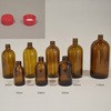 硝子瓶(細口茶色)キャップ付 サンプラテック