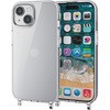 iPhone15 ケース ハイブリッド 衝撃吸収 カメラレンズ保護設計 エレコム