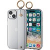 iPhone15 ケース ハイブリッド 衝撃吸収 カメラレンズ保護設計 ハンドバンド付 &me エレコム