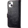 PM-A23APLFYBK iPhone 15 ケース レザー 手帳型 衝撃吸収 薄型 スタンド機能付 ステッチ カードケース機能付 エレコム 47353314