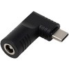 USB-C電源変換アダプタ PD65W対応 5.5mm×2.5mm用 アイネックス