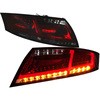 アウディ AUDI TTクーペ 8J 8Sスタイル ファイバーLEDテールランプ (TTS/ロードスター/RS)  レッドスモーク クリスタルアイ