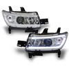 20系 QNC bB LEDライトバープロジェクターヘッドライト 純正HID車用 クロームタイプ クリスタルアイ
