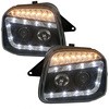 JB23 ジムニー 流れるLEDウインカー内蔵 10連LEDプロジェクターヘッドライトV2(ブラックタイプ) クリスタルアイ