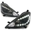 フィット FIT GE6～9 LEDプロジェクターヘッドライトV3 前期 純正HID車用 ブラックタイプ クリスタルアイ