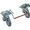 500NJB プレス製台車 ドンキーカート用ピン式ブレーキ自在キャスター付 TRUSCO 48940647