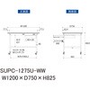 SUPC-1275U-WW 軽量作業台/耐荷重128kg_移動式_引き出し付_ワークテーブル150シリーズ_低圧メラミン天板 山金工業 49224517