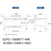 SUPC-1890WTT-WW 軽量作業台/耐荷重128kg_移動式_ワイド引き出し付_全面棚付_ワークテーブル150シリーズ_低圧メラミン天板 山金工業 49224684