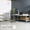 SUP-1590T-WW+UK-1500-W 軽量作業台/耐荷重150kg_固定式_架台付_半面棚付_ワークテーブル150シリーズ_低圧メラミン天板 山金工業 49226136