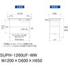 SUPH-1260UF-WW 軽量作業台/耐荷重150kg_中間棚付固定式_引き出し付_ワークテーブル150シリーズ_低圧メラミン天板 山金工業 49227204