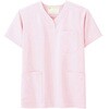 作業服 メディカルウェア ベルデクセルフレックス 男女兼用スクラブ VEM1012上 ペールピンク 3Lサイズ ミドリ安全