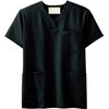 作業服 メディカルウェア ベルデクセルフレックス 男女兼用スクラブ VEM1009上 ブラック LLサイズ ミドリ安全