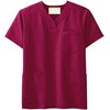 作業服 メディカルウェア ベルデクセルフレックス 男女兼用スクラブ VEM1005上 ワイン 3Lサイズ ミドリ安全