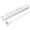 スイッチ付タップ 雷サージ 6個口 MCO