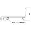 EA520BS-11 900x600mm/500kg 運搬車(ブレーキ付/ステンレス製) エスコ 49895895