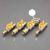 EA496EH-3 F3/8”xF3/8” ボールバルブ(サービス用) エスコ 49961442