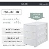 EA506L-43 440x740x670mm 引き出し式収納ケース(3段) エスコ 49967864