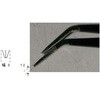 EA595A-6 1.2x155mm 精密用ピンセット(スティール製) エスコ 50001062