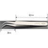 EA595EB-4 0.6x155mm 精密用ピンセット(ステンレス製) エスコ 50003248