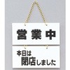 サインプレート 営業中-本日は閉店しました 光