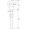 EA638BR-16A M16x150mm ロングアイボルト(ステンレス製) エスコ 50124375