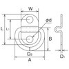 EA638BT-23 26x20mm ウォール金具(ステンレス製) エスコ 50124628