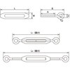EA638CD-9A 3/8"  [ステンレス製]ターンバックル(アイ &アイ ) エスコ 50124908