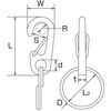 EA638GK-8 34mm スナップフック(ステンレス製) エスコ 50128925