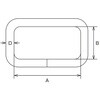 EA638JD-25 21x39x5mm 四角リング(ステンレス製) エスコ 50130928