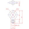 EA638SN-51 M 8 x 15mm アイボルト(スチール製三価クロムメッキ) エスコ 50136625
