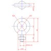 EA638SN-52 M10 x 18mm アイボルト(スチール製三価クロムメッキ) エスコ 50136634