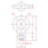 EA638SN-53 M12 x 22mm アイボルト(スチール製三価クロムメッキ) エスコ 50136643