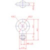 EA638SN-61 M8 x 15mm アイボルト(ステンレス製) エスコ 50136686
