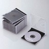 CD/DVD用 プラスチックケース(ブラック/10枚) エスコ