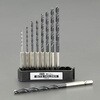 2.0-6.0mm 9本組六角軸ショートドリルセット(HSS) エスコ
