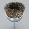 EA819BM-11 50mm/6mm軸 軸付ブラシ(カップ型/スチール製) エスコ 50356906