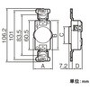 EA940BZ-103 250V/30A 引掛け埋込コンセント(接地2P) エスコ 50461565