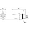 EA123AF-11 28mm ノズル(エアーブローガン用/ステンレス製) エスコ 50512595