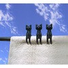 ME242 ねこのおすわり洗濯ばさみ 3pcs 明邦 50537419