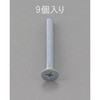 M6 x25mm 皿頭小ねじ(三価クロメート/9本) エスコ