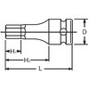 EA164CG-5 3/8"sq x 5mm [INHEX]インパクトビットソケット エスコ 50587617